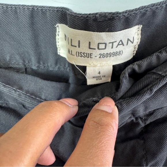 Nili Lotan Black Crop Pants Size 4 Women’s Cotton Blend Trousers Casual Chic - Picture 5 of 16